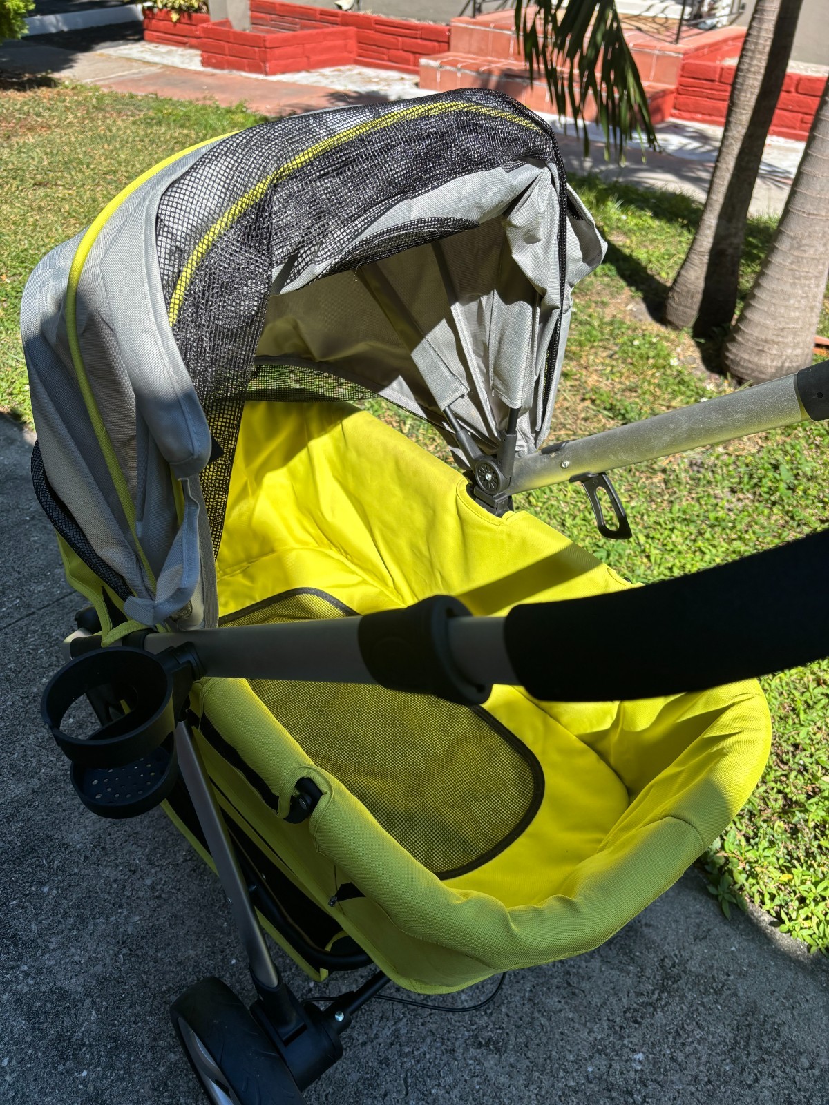 IBIYAYA Pet Stroller - Medium 4-Wheel Luxury Dog-Cat Stroller with Two Openings