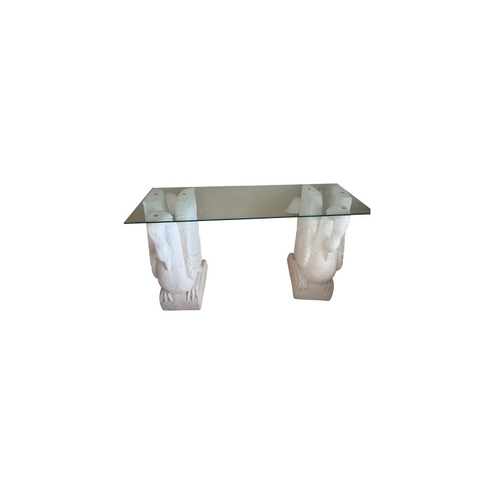 Beautiful 1980s Postmodern Swans console / entry table