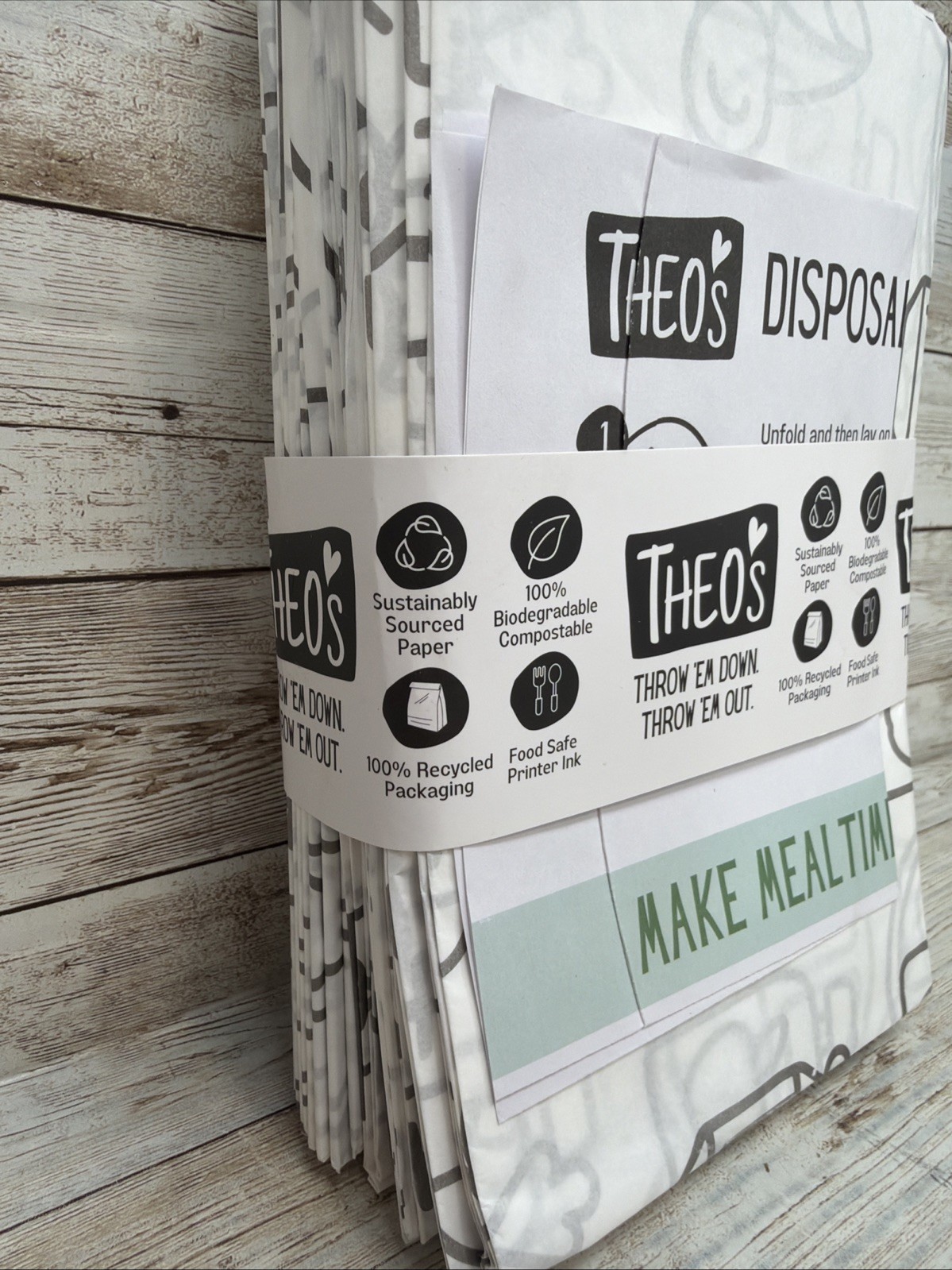 THEO'S Disposable Splat Mats *30 Pack* Biodegradable + Compostable Size: 47"X29"