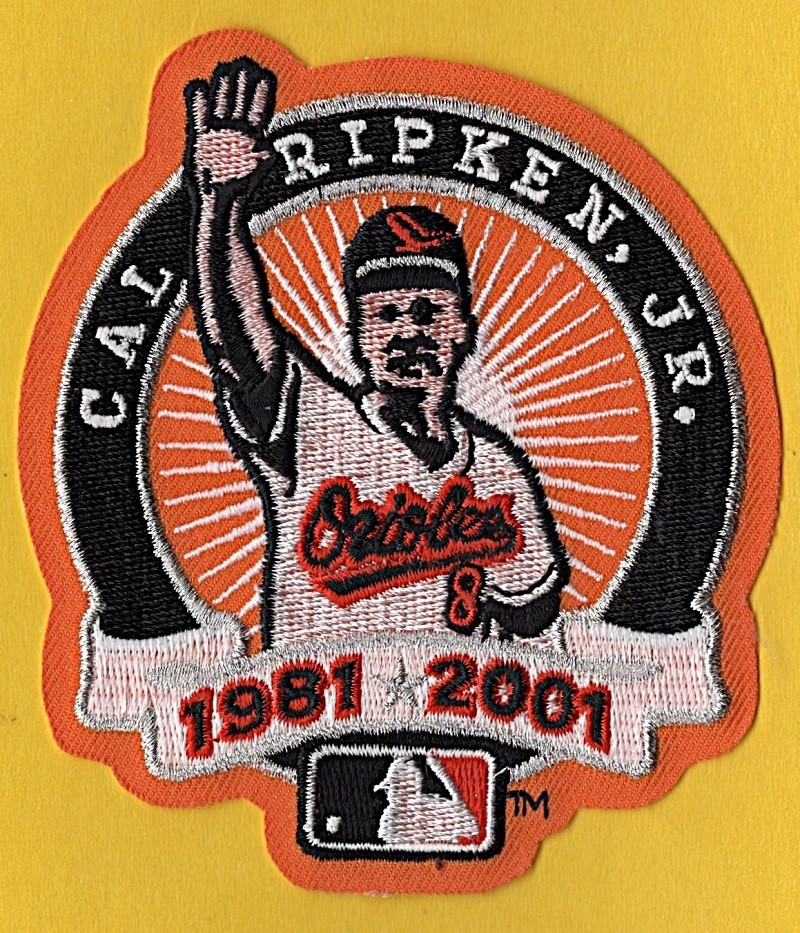 2001 Cal Ripken Jr Orioles Retirement Baseball AUTHENTIC Patch
