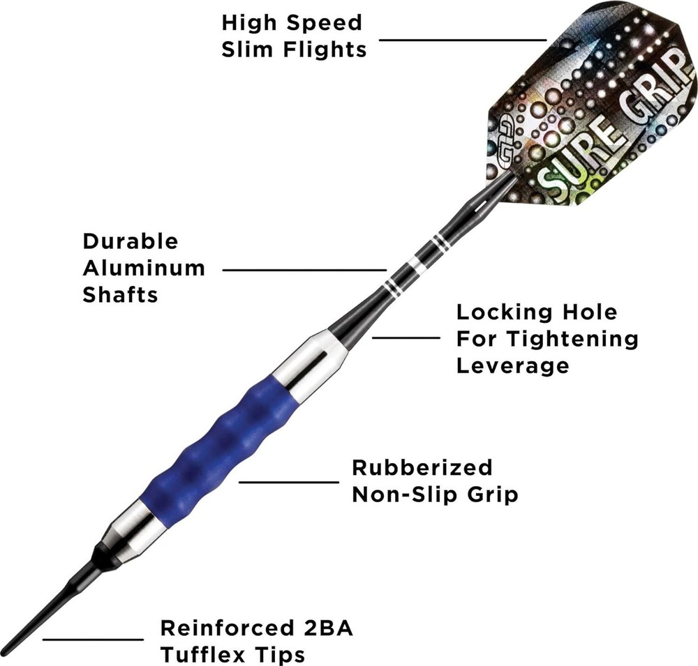 Viper Sure Grip Soft Tip Darts,Blue