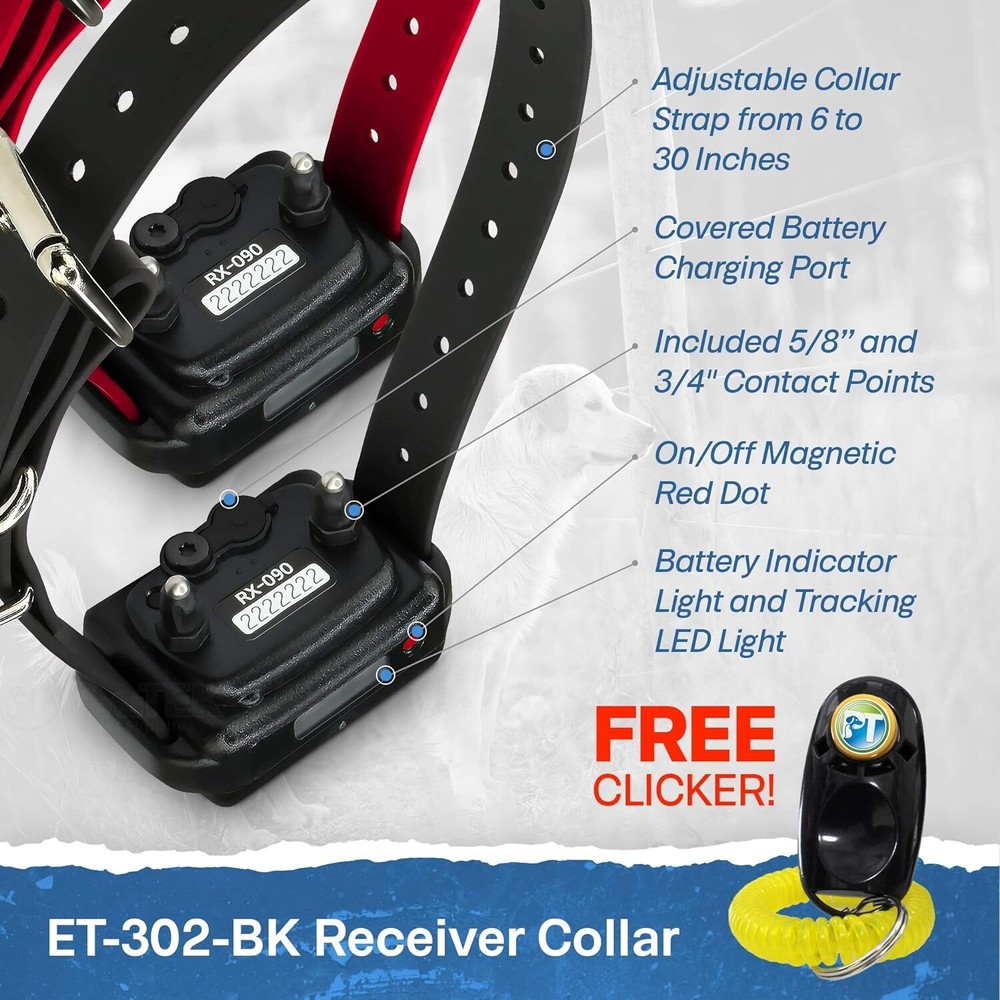 Mini Educator ET-302 Remote Dog Training Collar Black by E-Collar Technologies