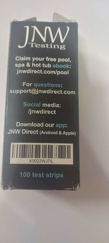 Pool and Spa Test Strips / 100 Strip Pack/ JNW/Testing Direct