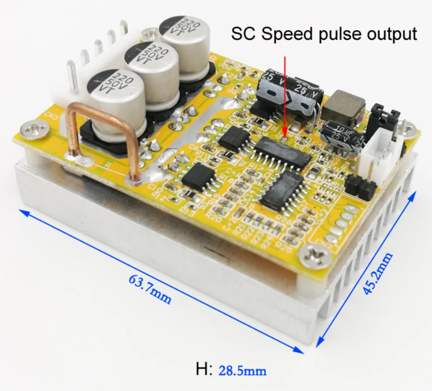 350W DC 5-36V BLDC Three-Phase Brushless Hall Motor Driver Controller Sensorless