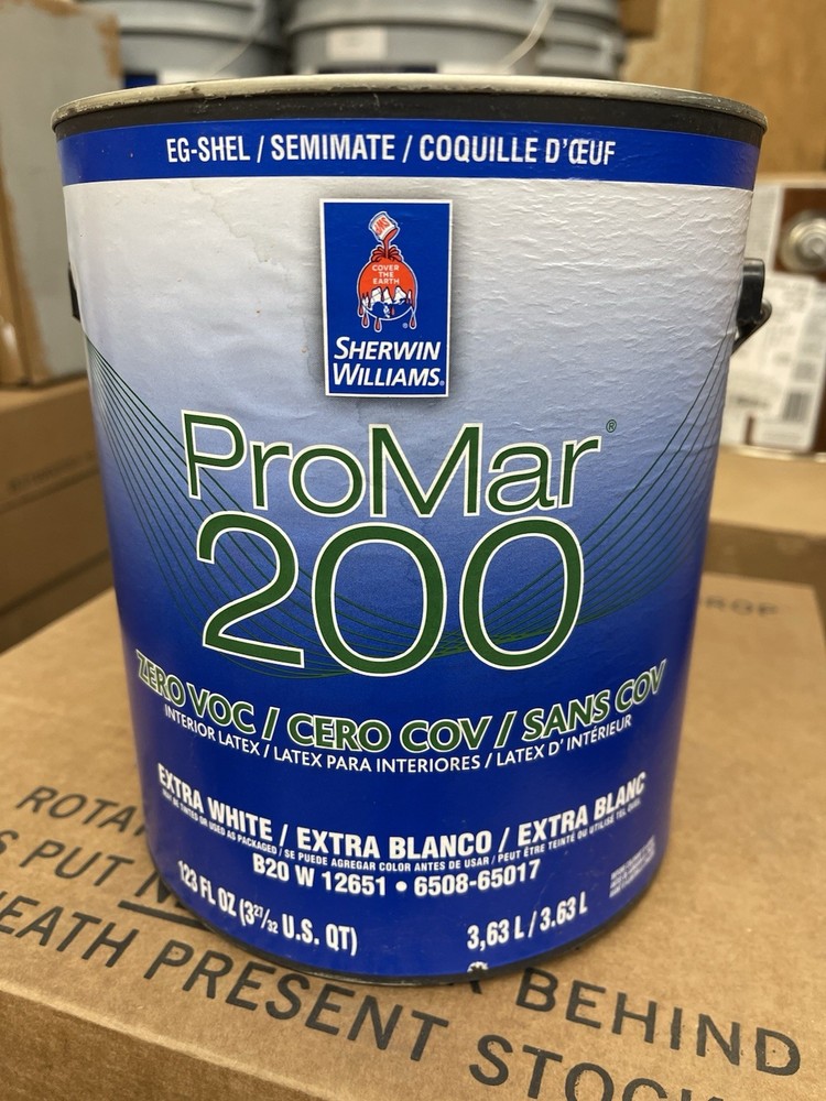 1 Gal. Sherwin Williams ProMar 200  Interior Paint 0077  French Gray/ Eg-Shell