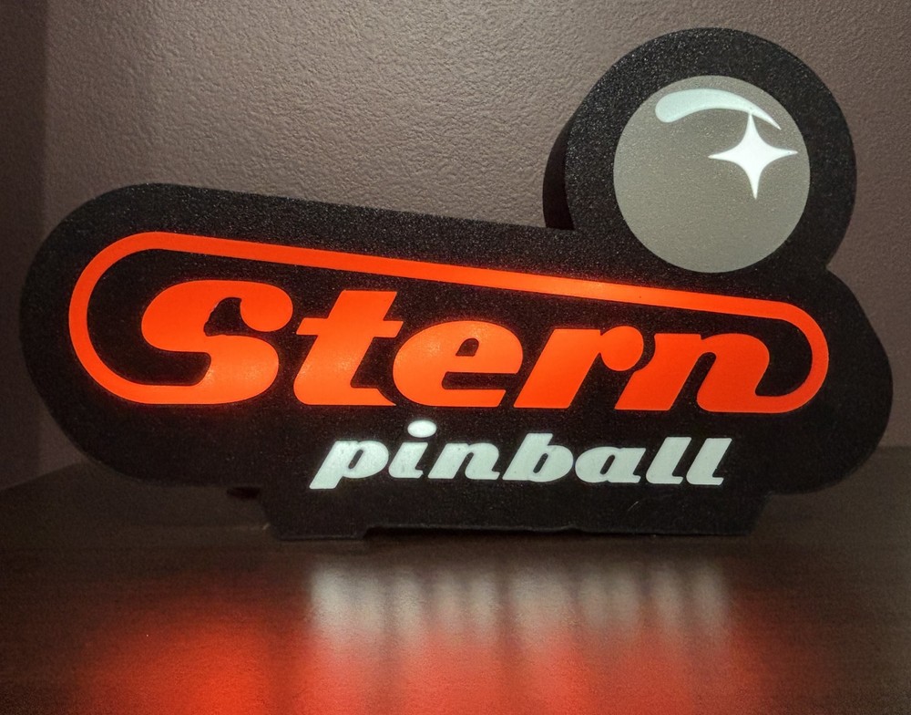 Lighted Stern Pinball Sign