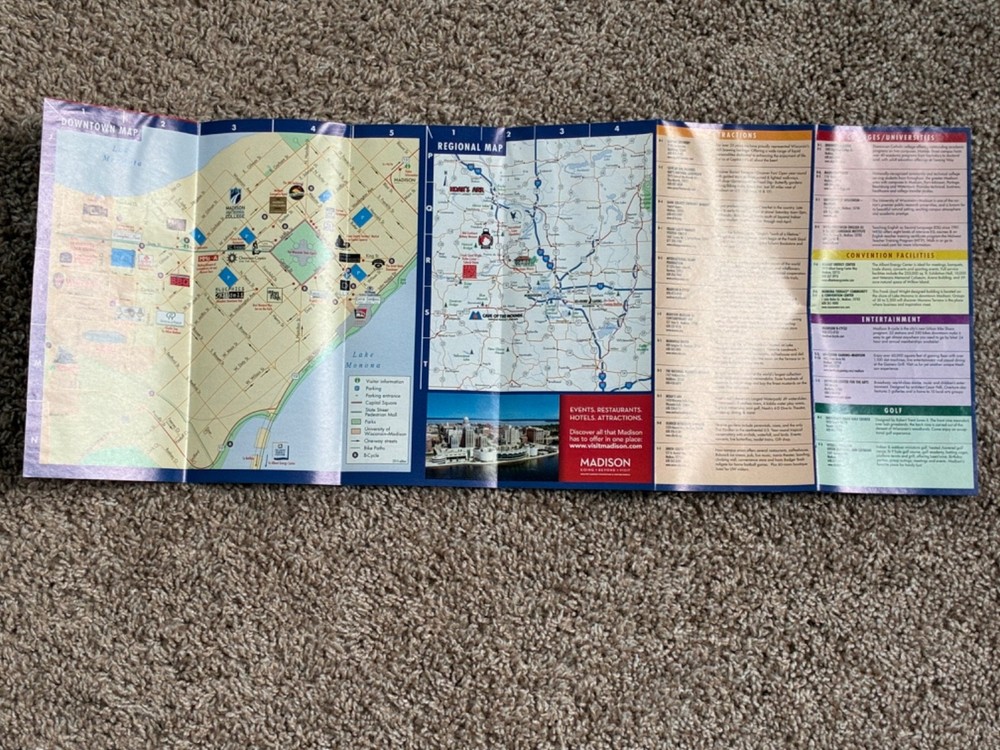 MADISON, WI, VISITOR MAP, 2013