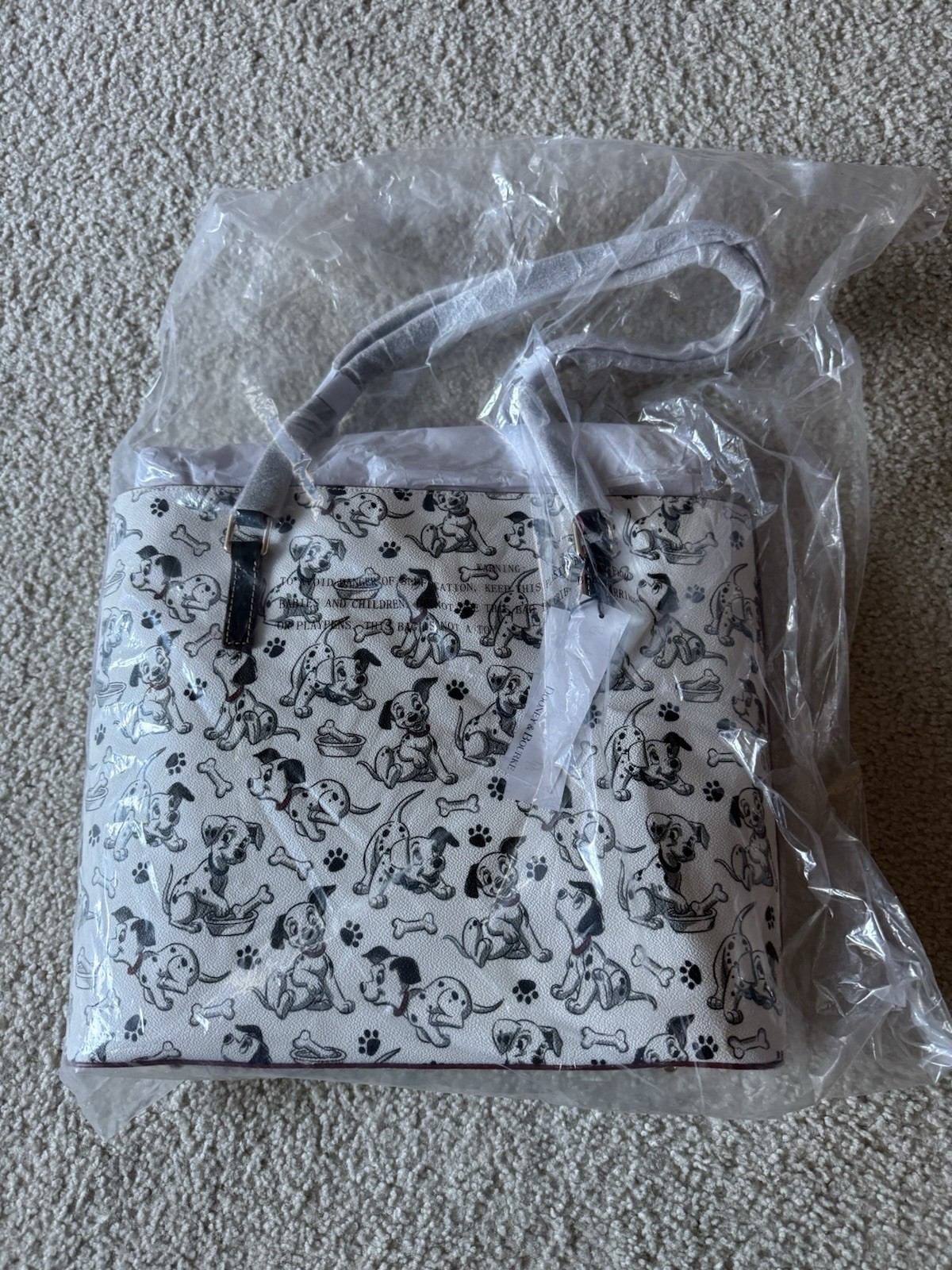 Disney Dooney & Bourke 101 Dalmatians Dogs Tote Purse NWT
