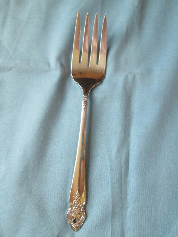 Oneida Prestige Plate Silverplate Flatware Serving Fork 8 1/2" 1945