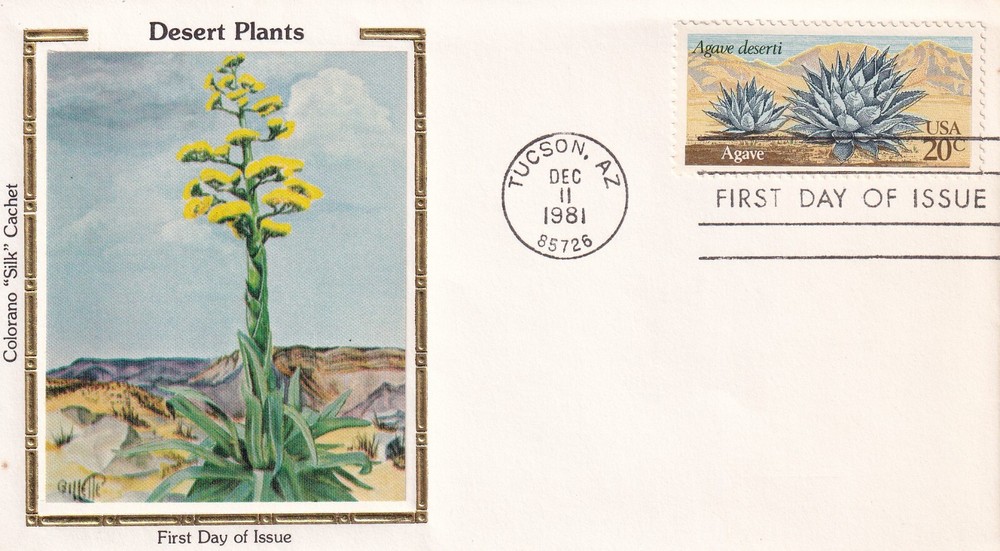 STAMP US SCOTT 1943 "Beavertail Cactus" 20 CENT 1981 FDC - A