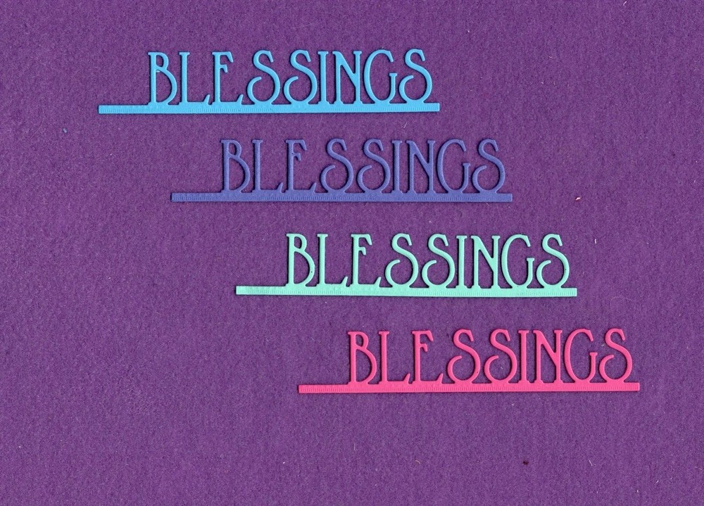 BLESSINGS  die cuts scrapbook cards
