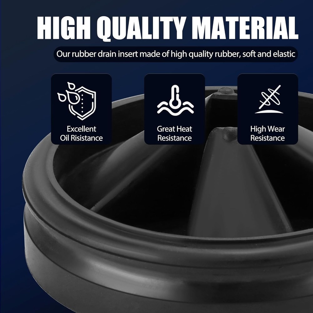 Removable Quiet Collar Drain Plug - Black 3 3/8" Garbage Disposal Splash Guards