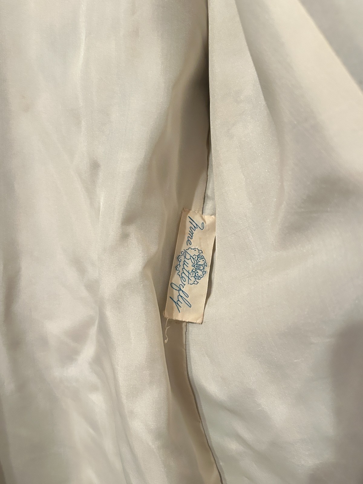 Vintage Madame Mme Butterfly 60s Silk Brocade Japanese Kimono Robe Floral Belted