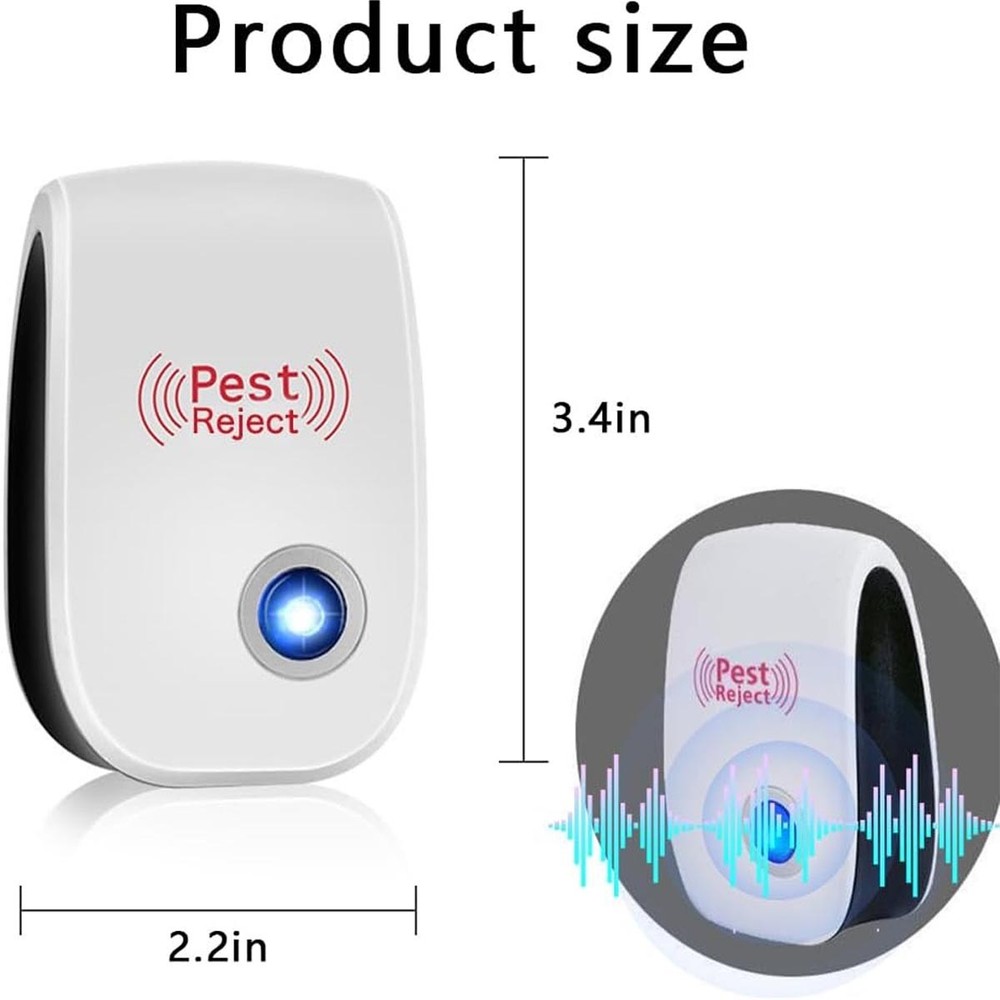 Electronic Pest Reject Control Ultrasonic Repeller Home Bug Rat Spider Roaches