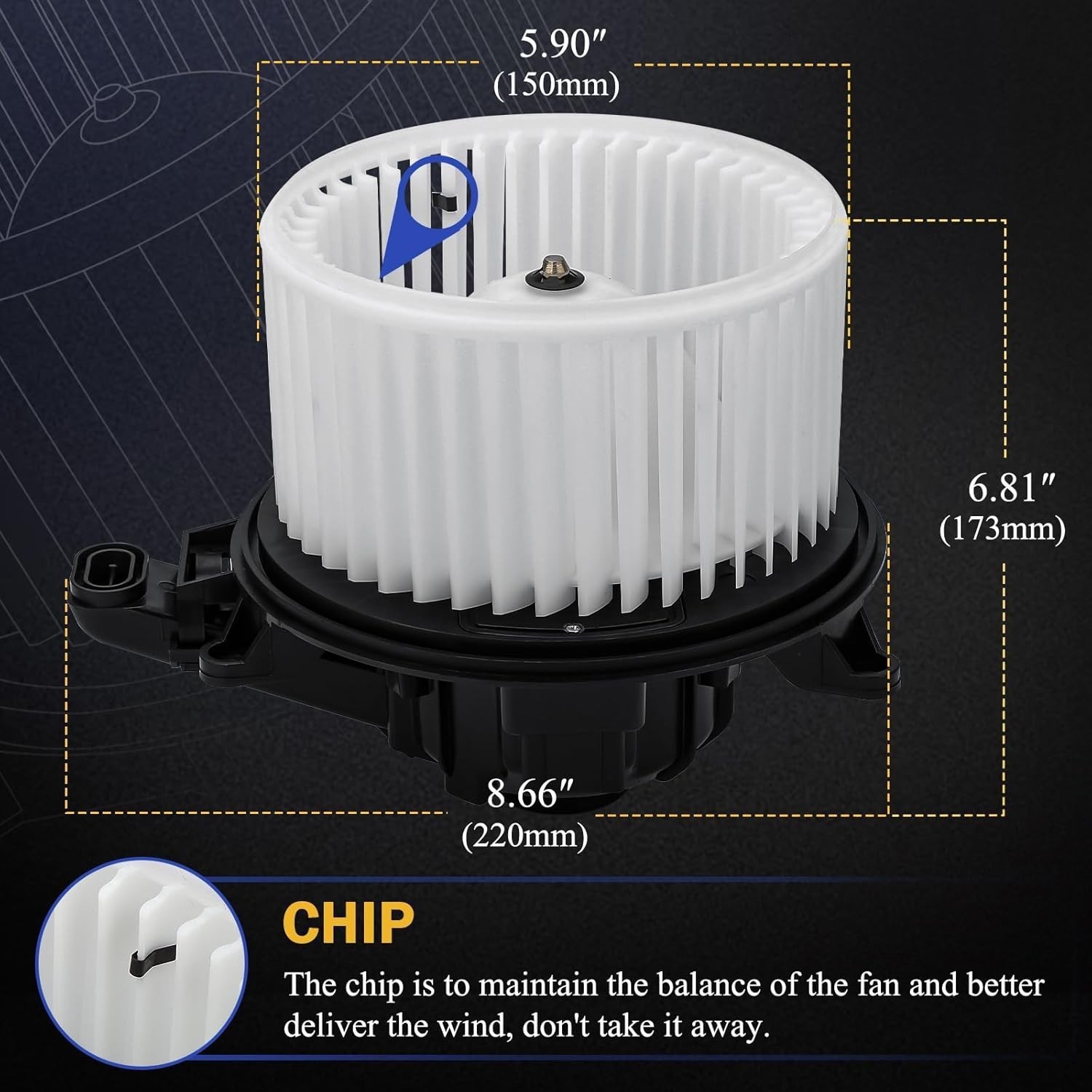 PM9364 Heater Motor Blower Fan For Ford F-150 2009 2010 2011 2012 2013 2014