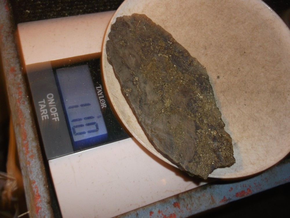 Gold, silver, copper, 110 grams samples ,ore high grade .