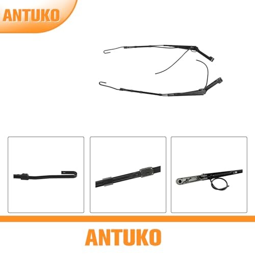 2-Pack Front Left and Right Windshield Wiper Arm Black Replacement for 2004