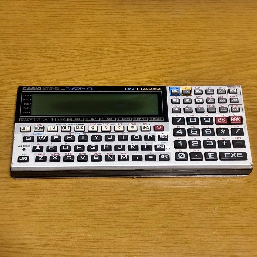 CASIO VX-4 Mini Pocket Personal Computer Calculator Tested Working Used