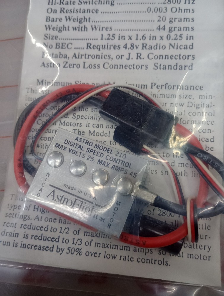 Vintage Astro Flight Digital Speed Controller Model 210