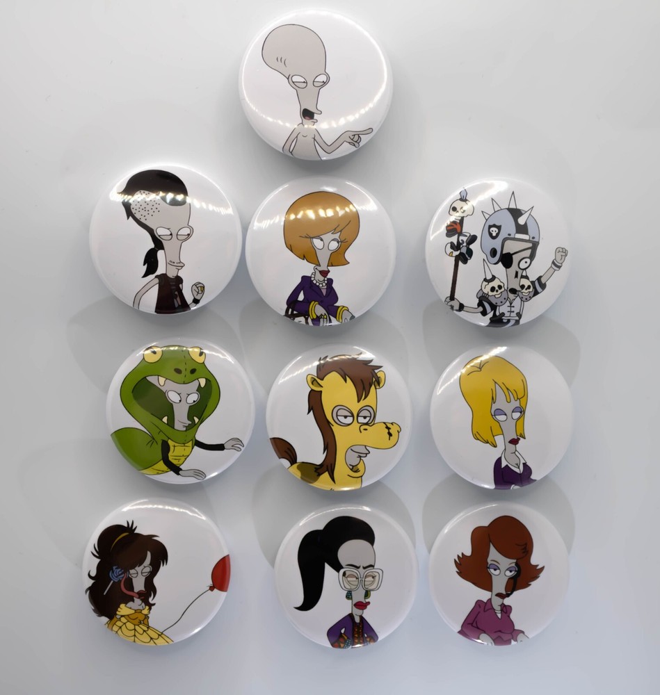Roger the Alien Persona Button set