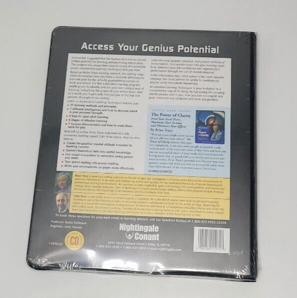 Brian Tracy Colin Ross Accelerated Learning Techniques 7 Cassettes Intelligence