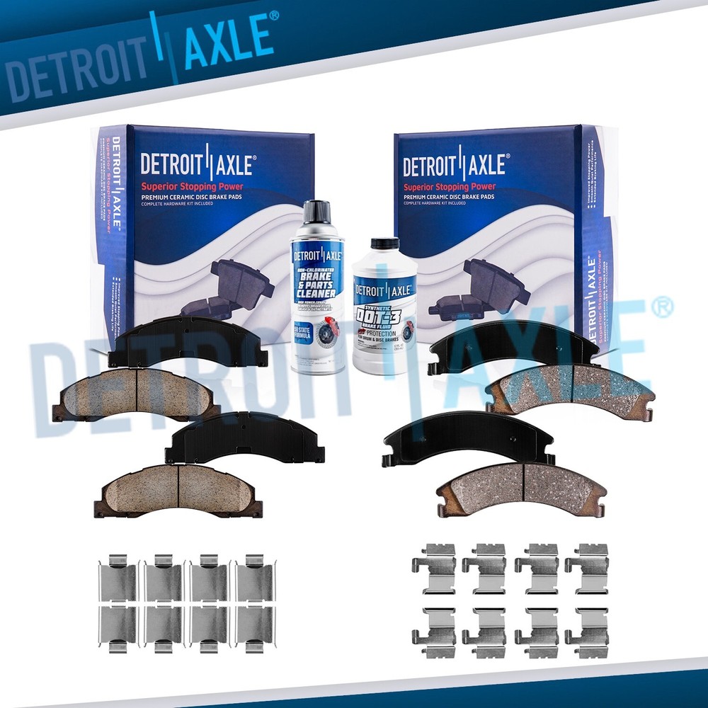 6pc Front & Rear Ceramic Brake Pads for Ford E-150 E-250 E-350 E-450 Super Duty