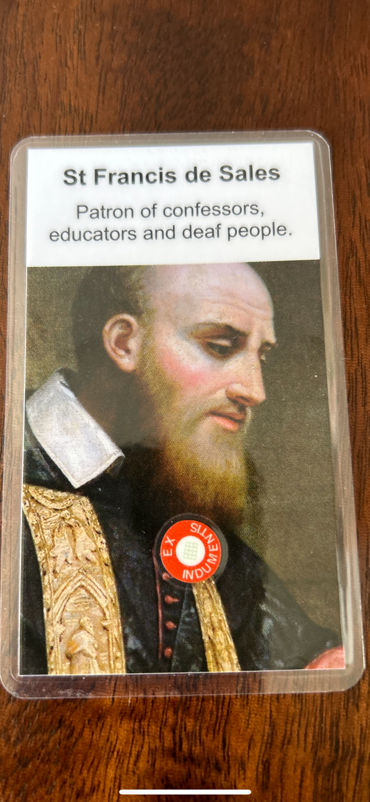 Saint Francis de Sales 3rd Class Relic Card, New, Free Shipping
