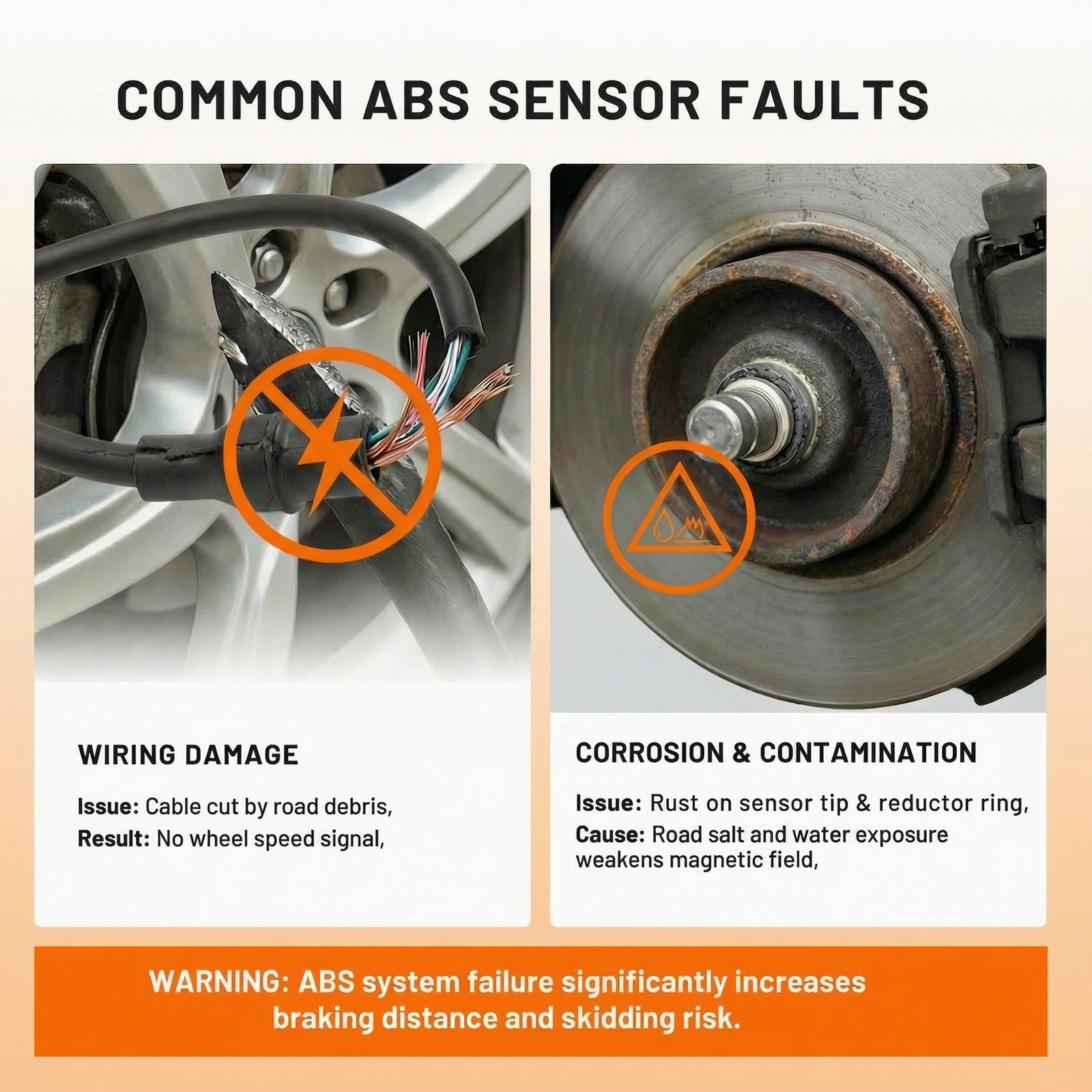 4X ABS Wheel Speed Sensors for Toyota Tundra 2007-2017 Driver & Passenger Sides