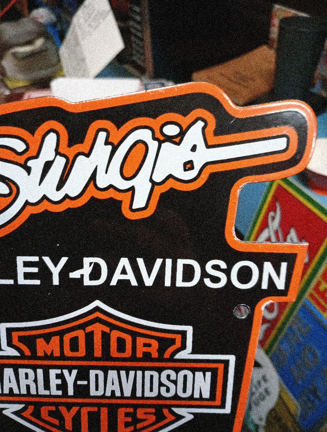 Porcelain Harley Davidson South Dakota Motorcycles Sign