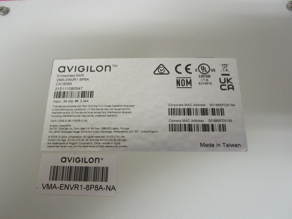 Avigilon Connect Device VMA-ENVR1-8P8B