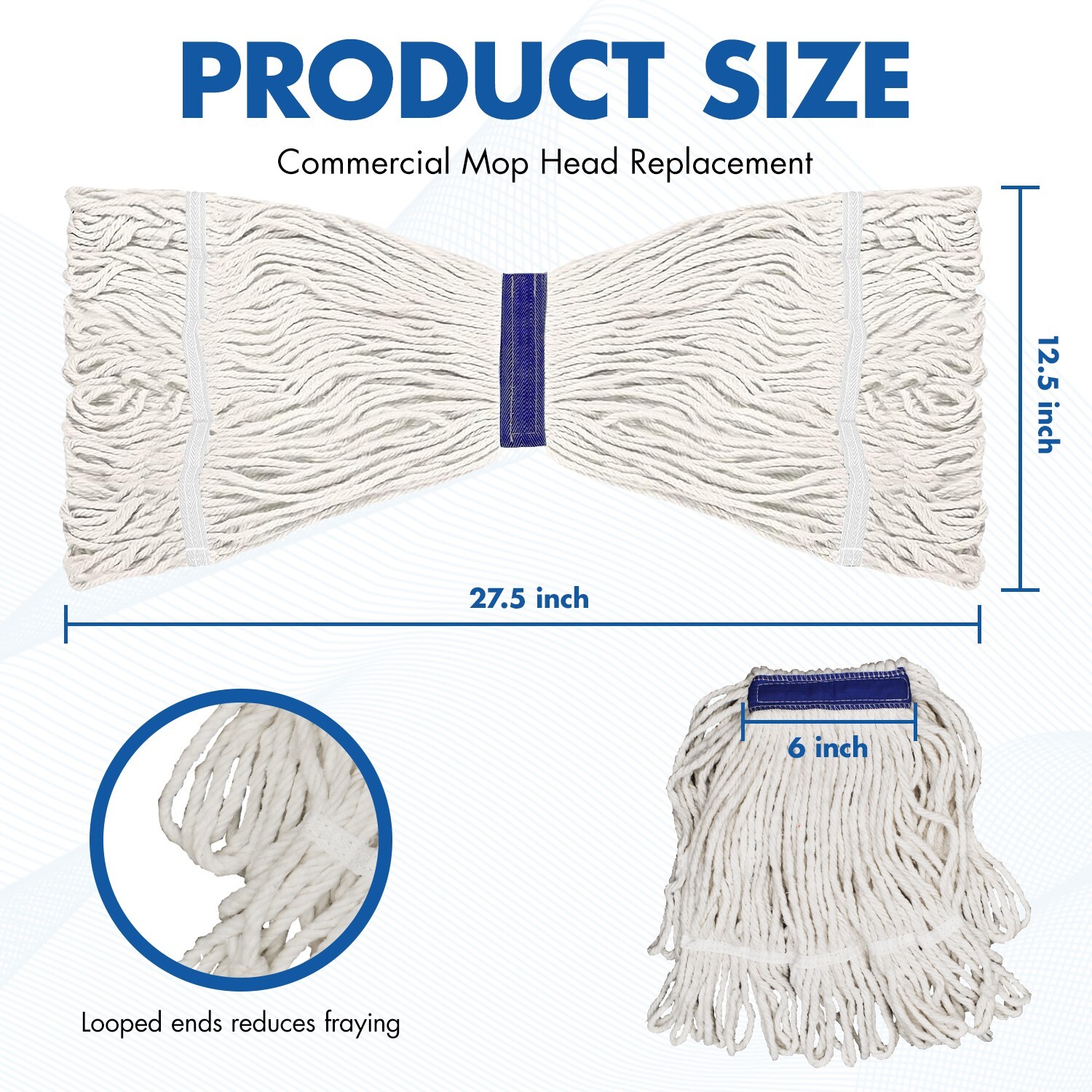 Commercial Mop Industrial Cotton Mop with Extra Replacement Mop Head