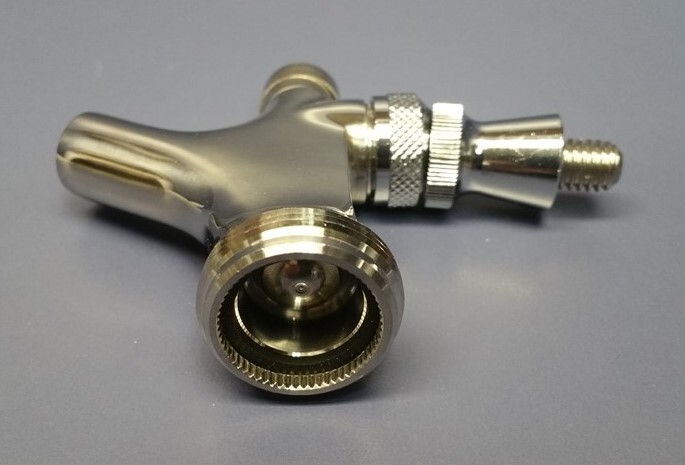 TapRite Stainless Steel Chrome Plated Self Closing Beer Keg Draft Tap Faucet