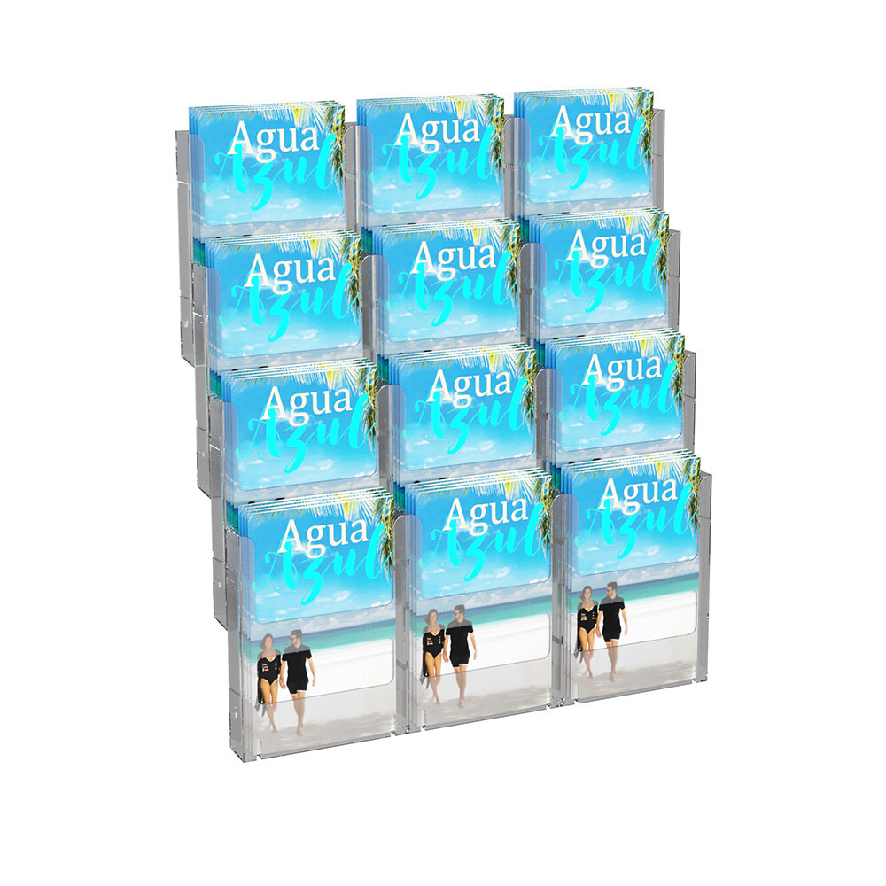 Azar Displays 12-Pocket Bifold Wall Mount