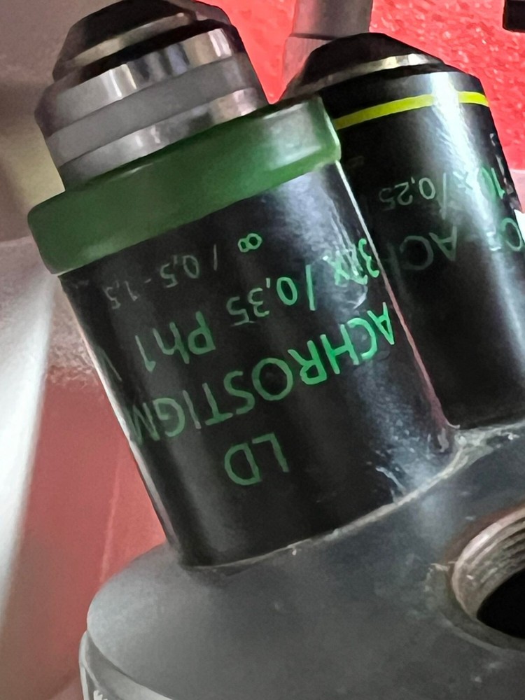 Zeiss Axiovert S100 Inverted Contrast Fluorescence Microscope with 2 Objectives