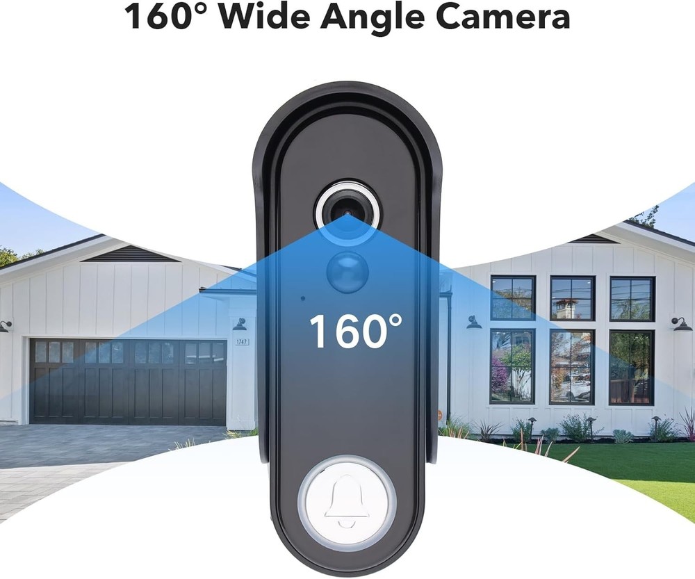 Wireless Smart Video Doorbell System, 7" Touchscreen Display, 1080P Video 4497