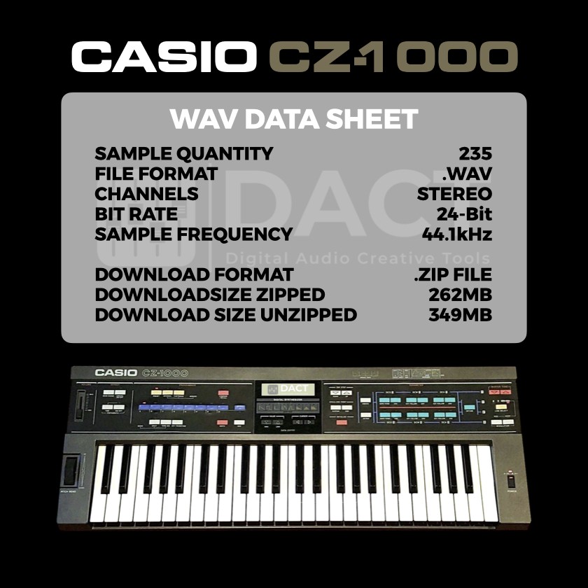 Casio CZ-1000 Synthesizer Sample Library (235 Samples) - Instant Access