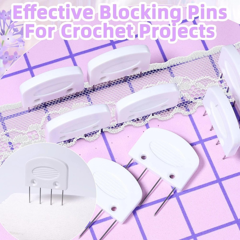 32 Pcs Blocking Combs, Knit Blockers Combs for Blocking, Blocking Pins for Kn...