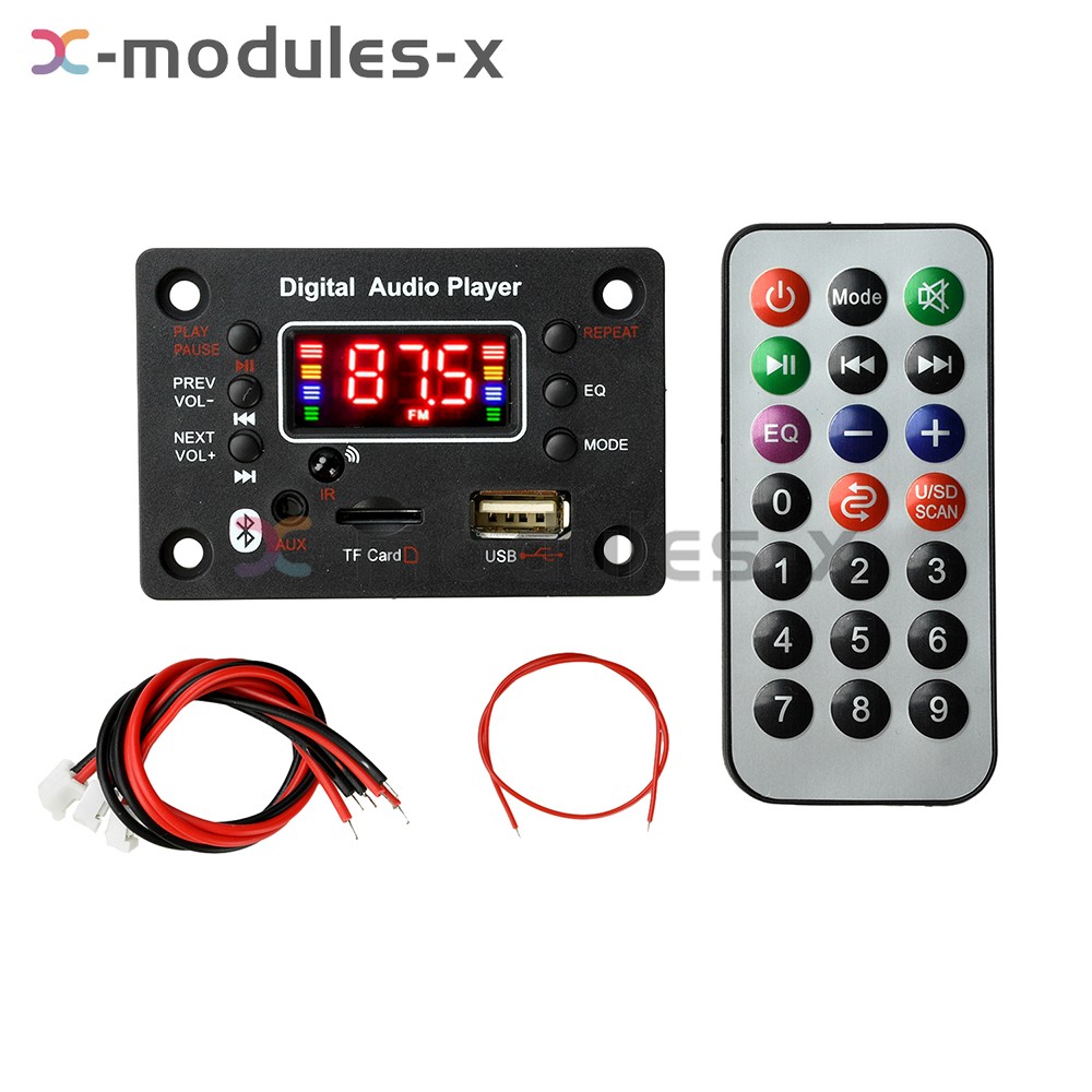 Audio Amplifier Board 2*25W 2CH Bluetooth 5.0 MP3 Decoder Board with Amplifier