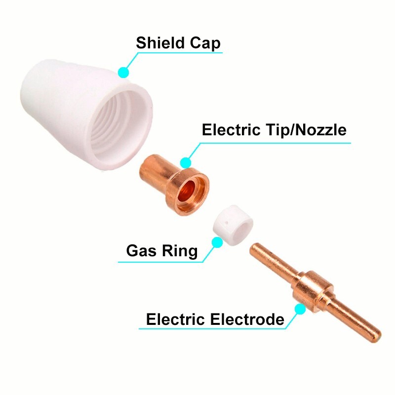 40x Plasma Cutter Consumables fits CUT40 CUT50 Plasma Cutter Torch for PT31 LG40