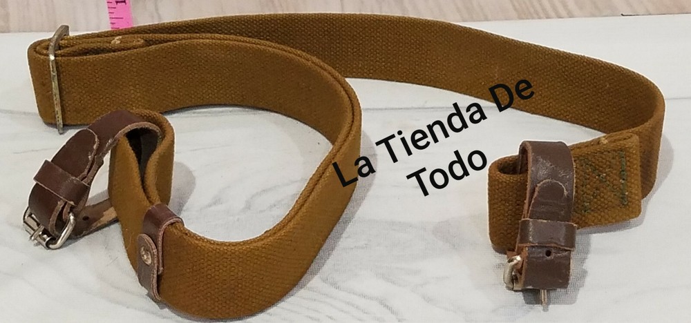 HEAVY DUTY HANGING ADJUSTABLE RIFLE SLING STRAP LEATHER LOOPS  READ