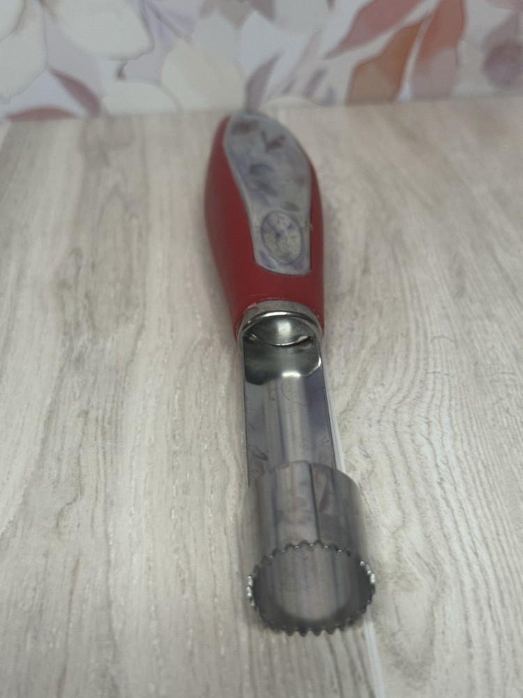 Stainless Steel Apple Corer, Red