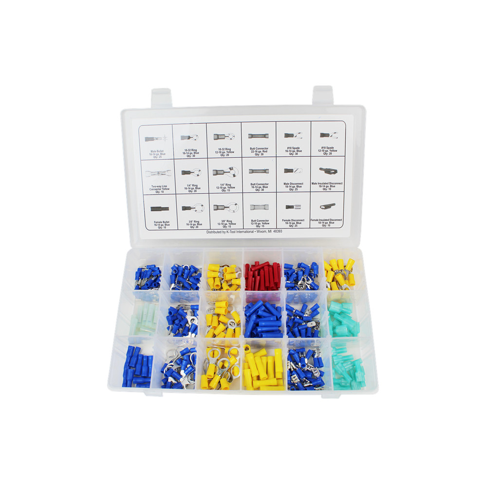 K-Tool 87 360pc Insulated Solderless Electrical Wire Terminals