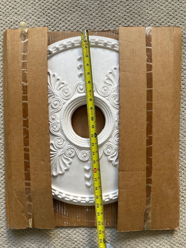 Victorian Style Plaster Ceiling Medallion 20” Diameter