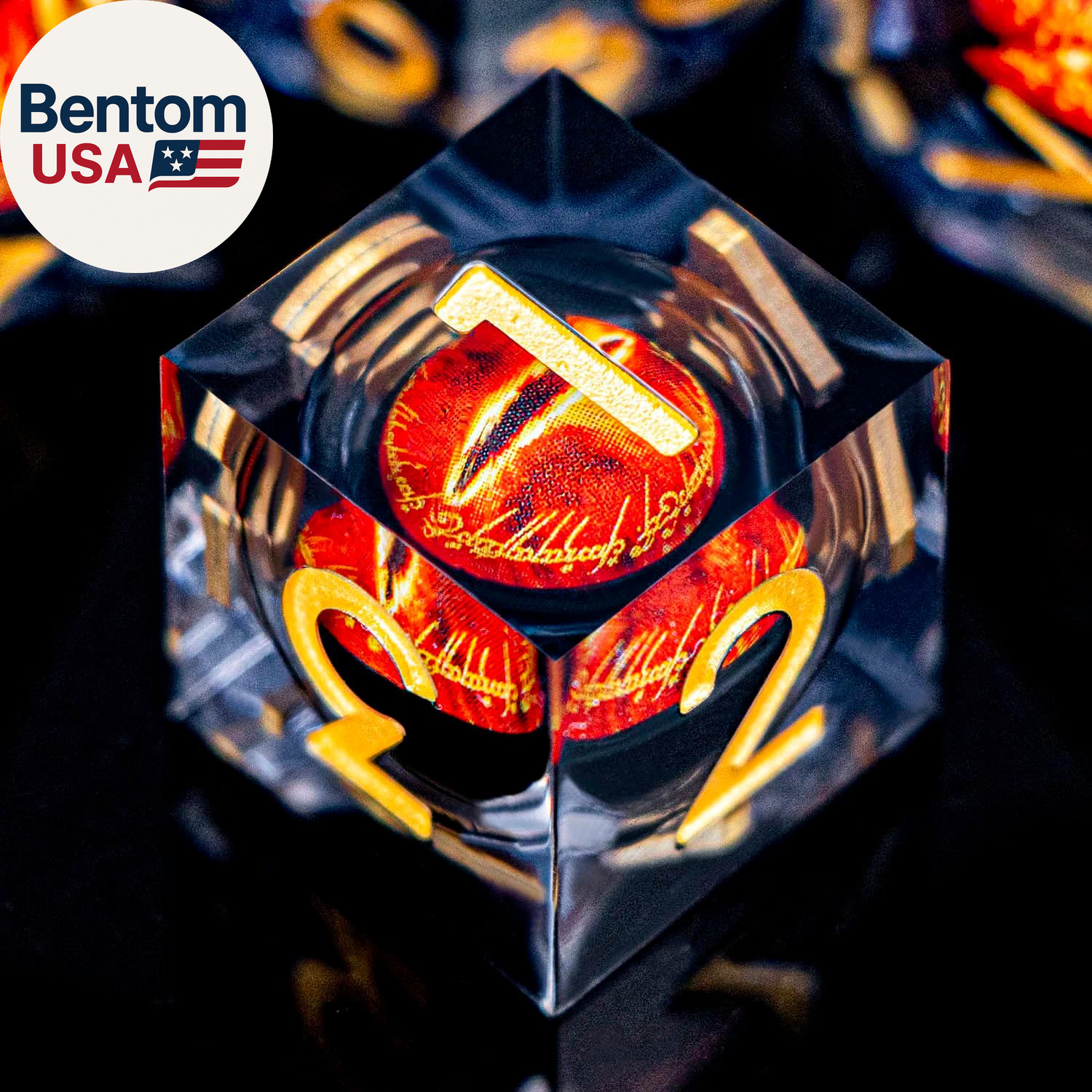 DND Gaze Eye Dice Set 7PCS Liquid Core Polyhedral Dice for Dungeons Dragons RPG