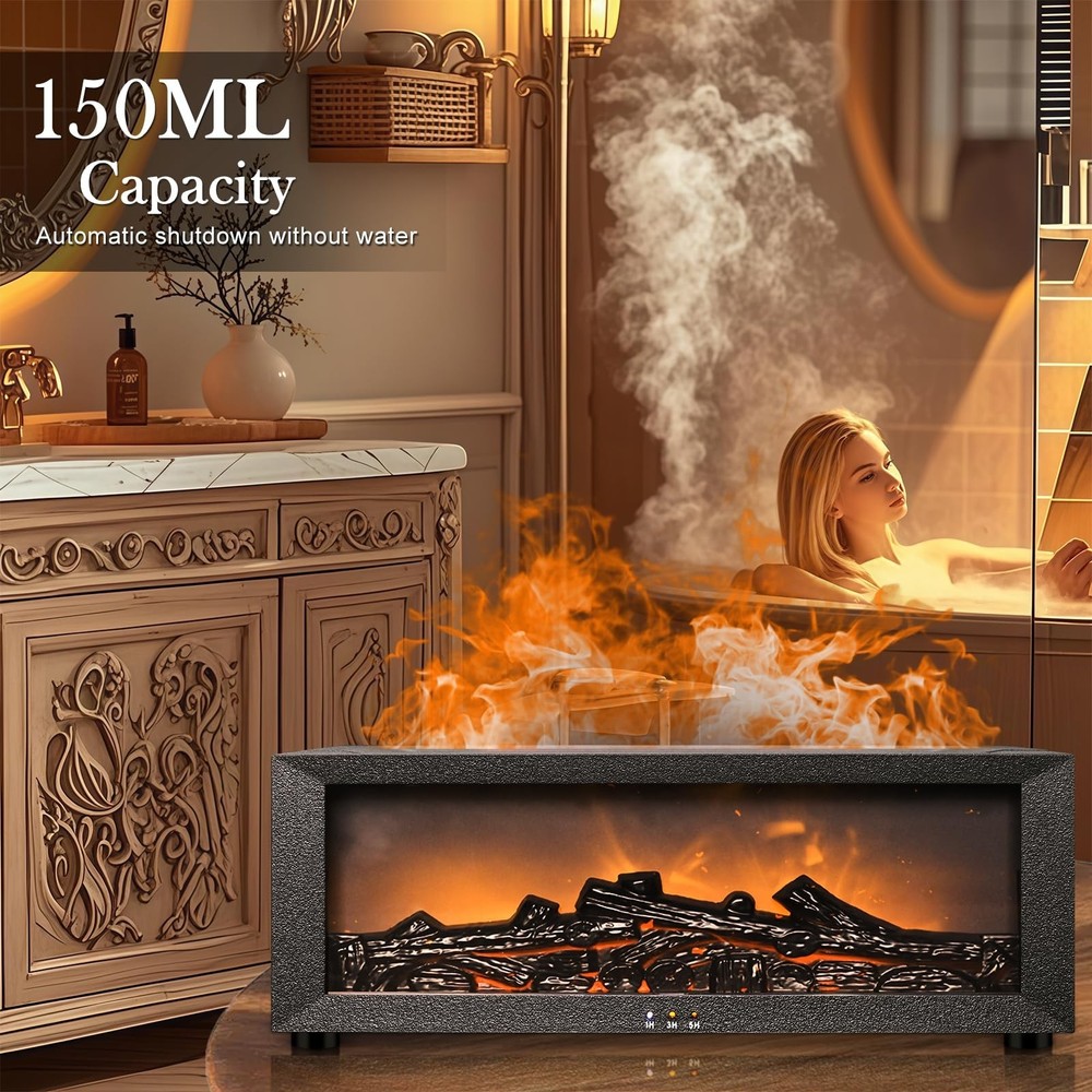 Fireplace Aroma Diffuser with Remote Control - 7 Color Changing LED... Fast Ship