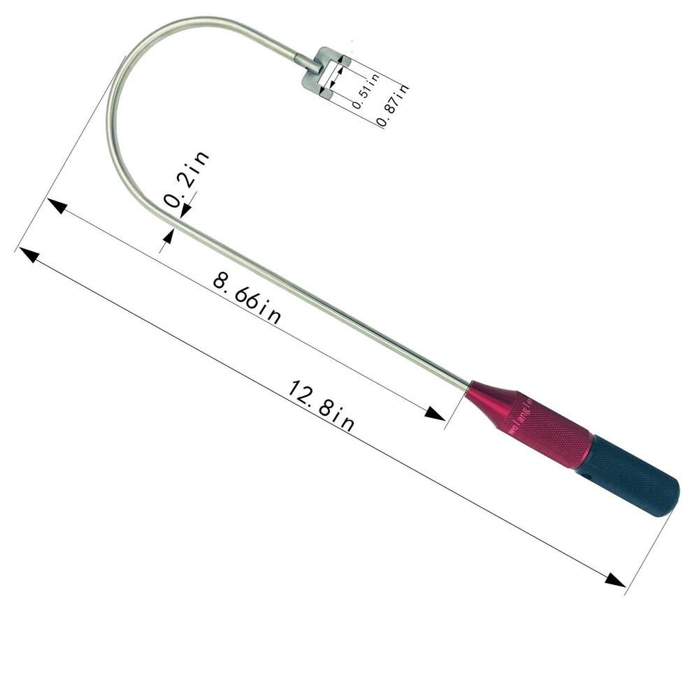 The J Tool Thumb Turn Bypass Large, Silver+red Black Handle