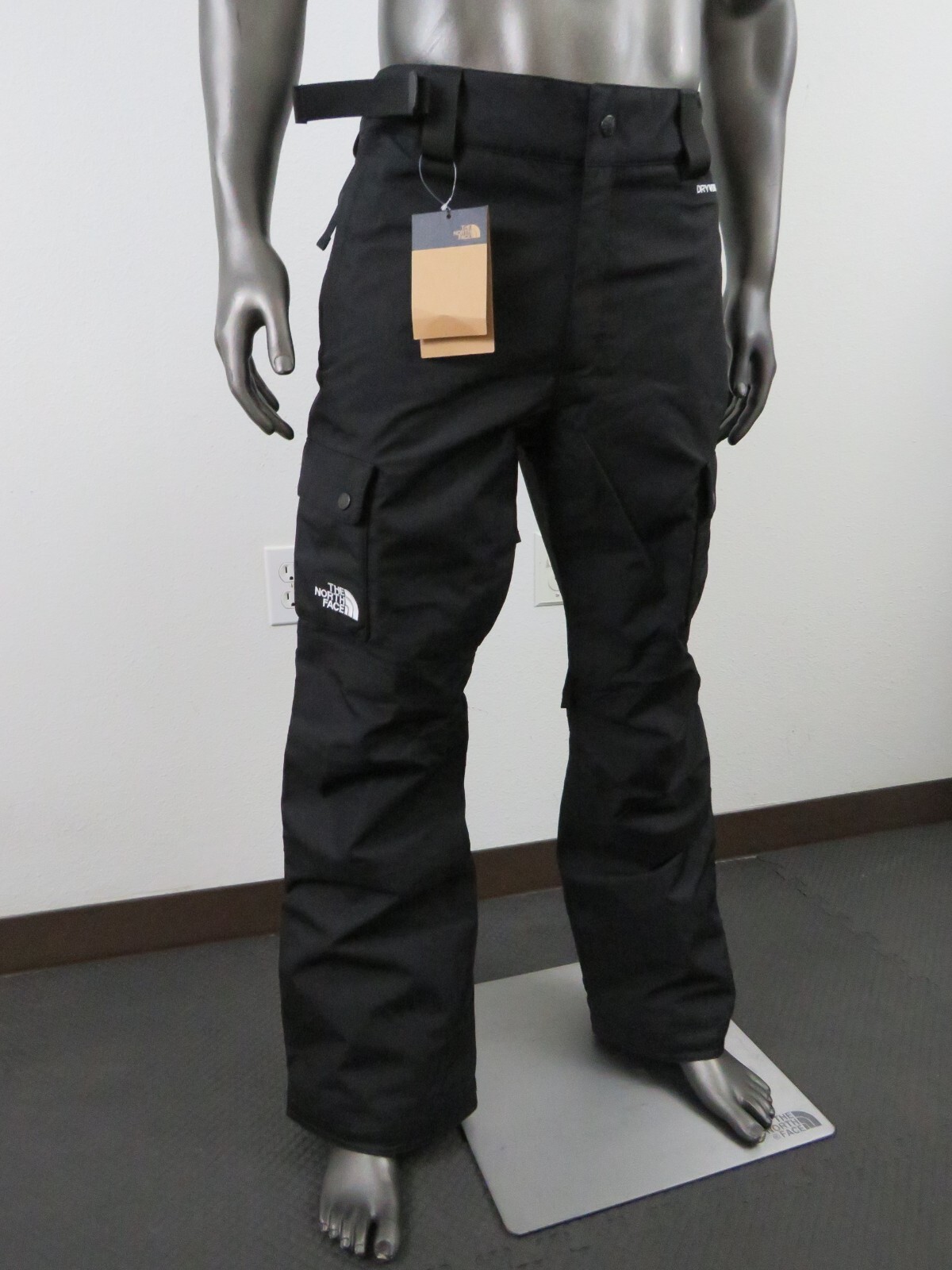 Mens The North Face Slashback Cargo Ski Board Shell Waterproof Snow Pants Black
