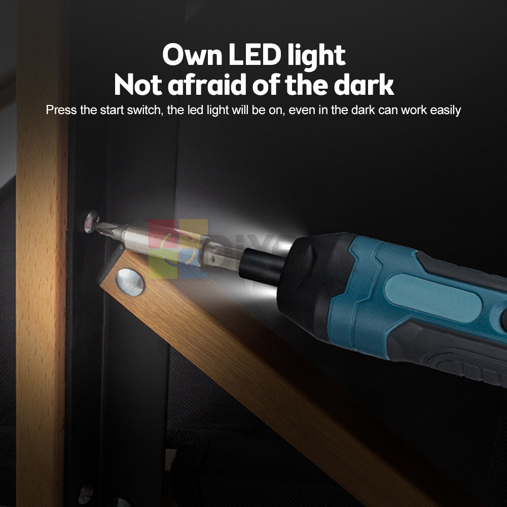 Cordless Electric Screwdriver Rechargeable Drill Mini Torque Adjustment Power