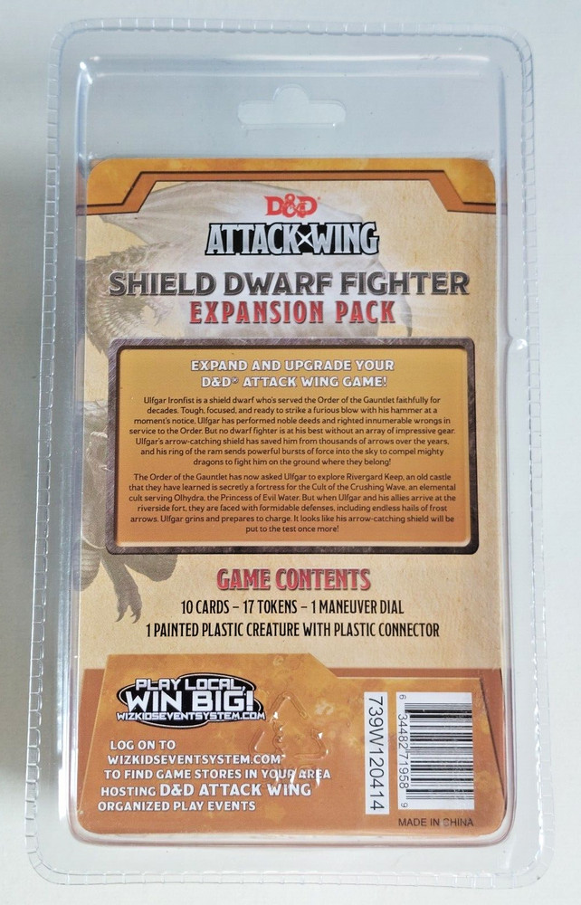 Dungeons & Dragons Attack Wing SHIELD DWARF FIGHTER Expansion Pack *NEW*