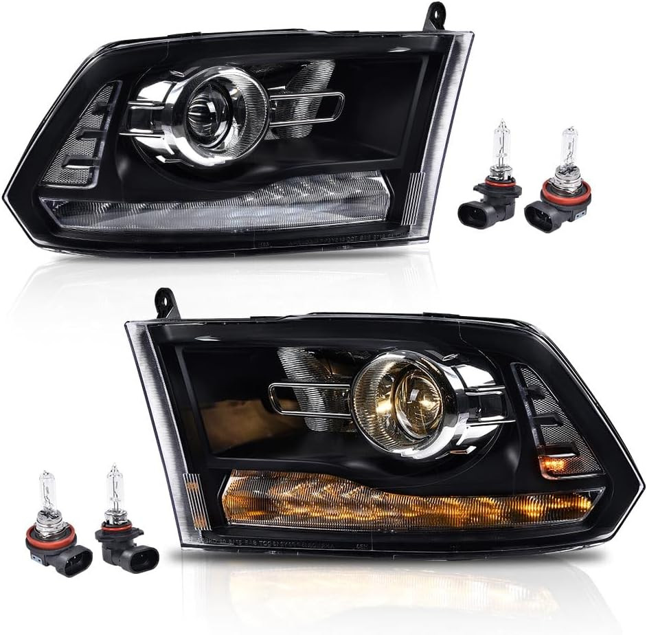 LED Bar Headlights Assembly Front Headlamp Compatible with Dodge Ram 1500 2500 3